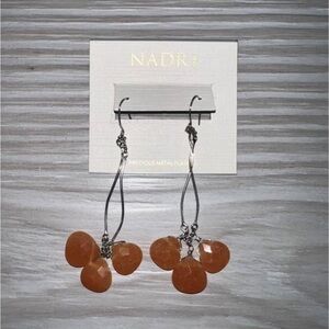 Nadri Tangerine Cluster Earrings